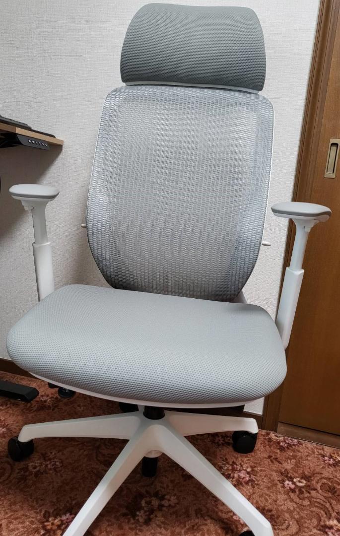 【28日まで】オカムラ　シルフィー　ハイバック　グレー C637XW FSG3|オカムラ シルフィー ハイバック 布張 白ボディ 白
