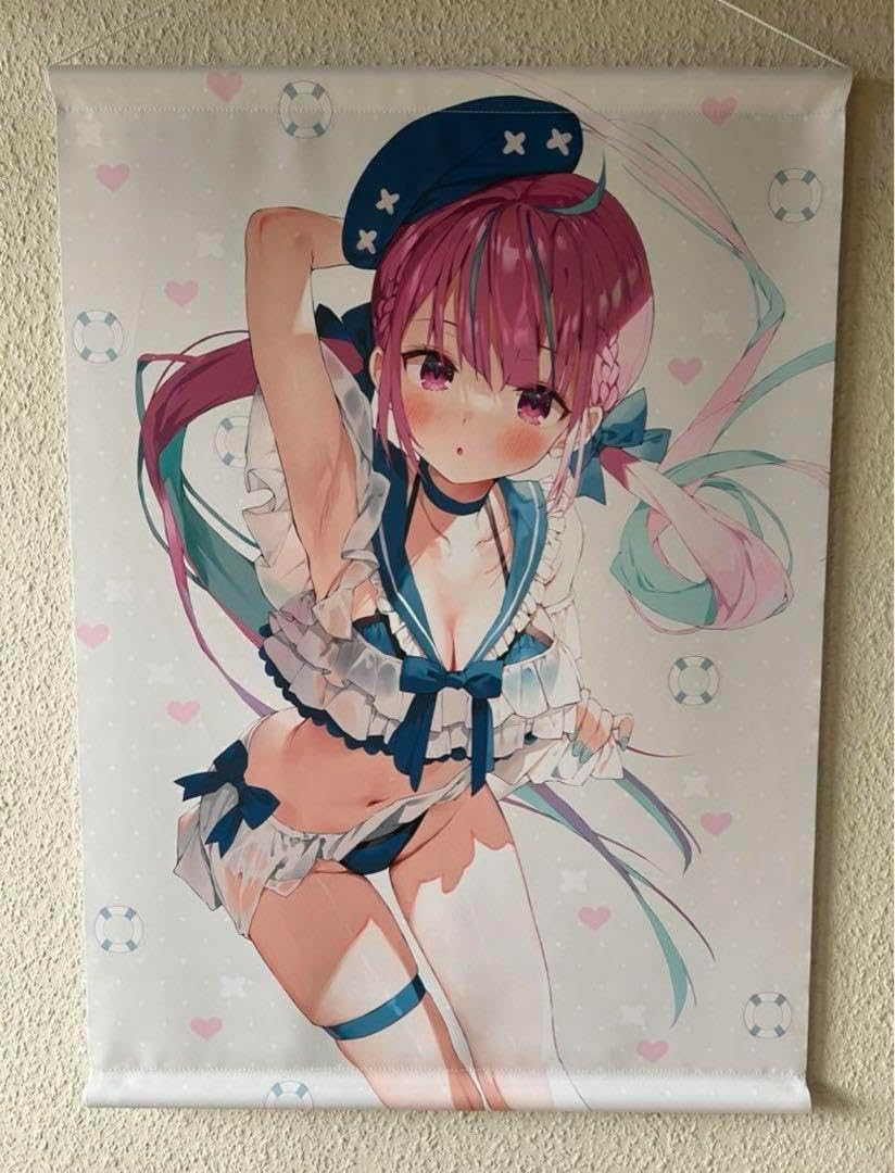 湊あくあ (水着) B2タペストリー がおう（湊あくあ B2