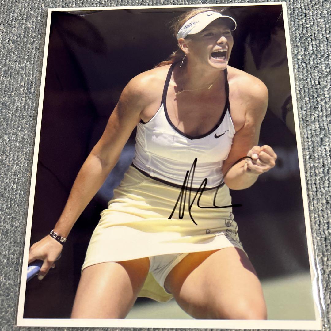 マリア・シャラポア直筆サイン入り2Lサイズ写真…Maria Sharapova マリア•シャラポワ 直筆サイン写真 （マリア・シャラポワ 直筆