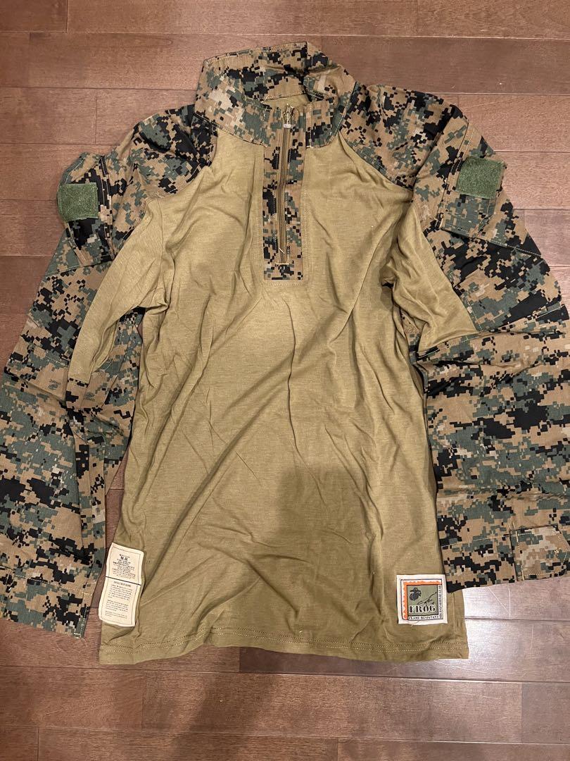 実物 USN 海兵隊 frog woodland marpat コンバットシャツ（USMC