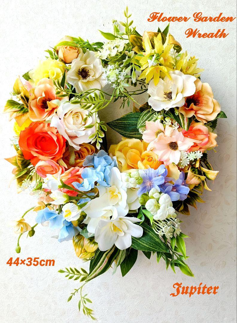 光触媒フラワー 春を詰め込んだ フラワースワッグ フラワーリース 春リース 造花 花束みたいな春のエレガントスワッグ風フラワーリース♡玄関飾り