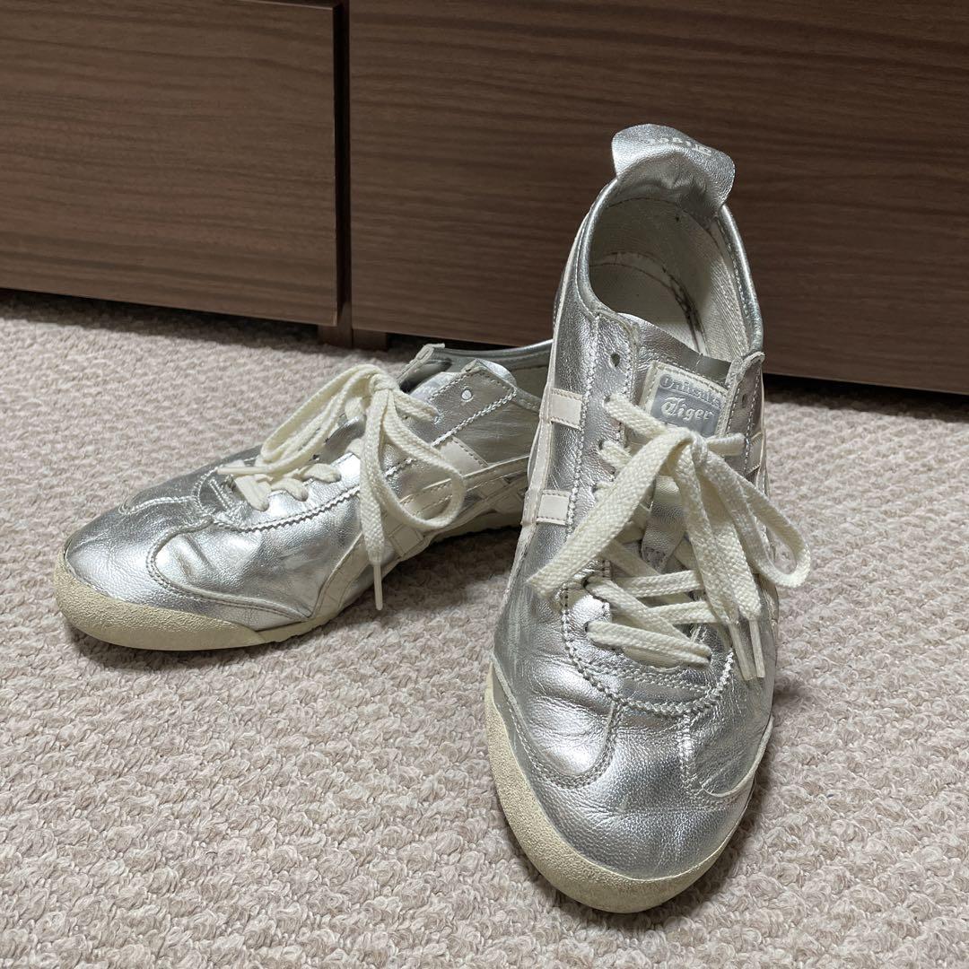 オメガ Onitsuka Tiger MEXICO66 シルバー 27cm（onitsuka tiger