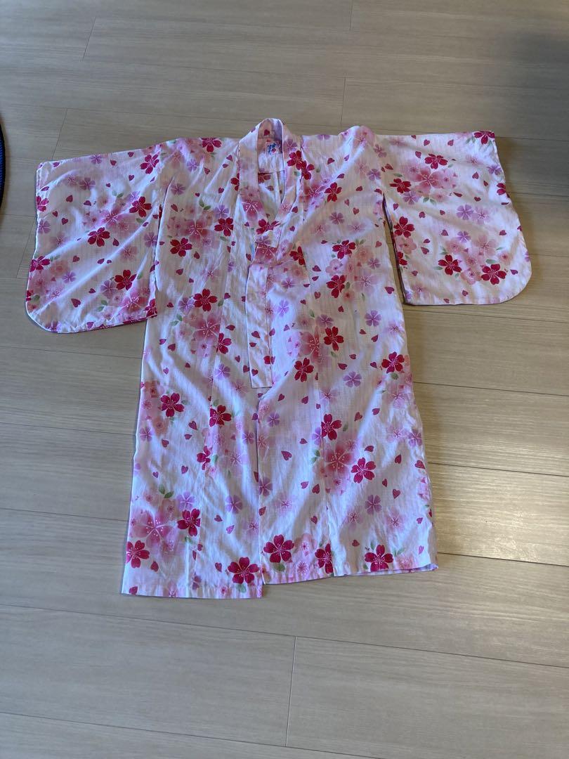 美品　mikiHOUSE ミキハウス　浴衣　110 さくらしぐれ mikiHOUSE ミキハウス 浴衣 110 さくらしぐれ柄 帯つき - メルカリ
