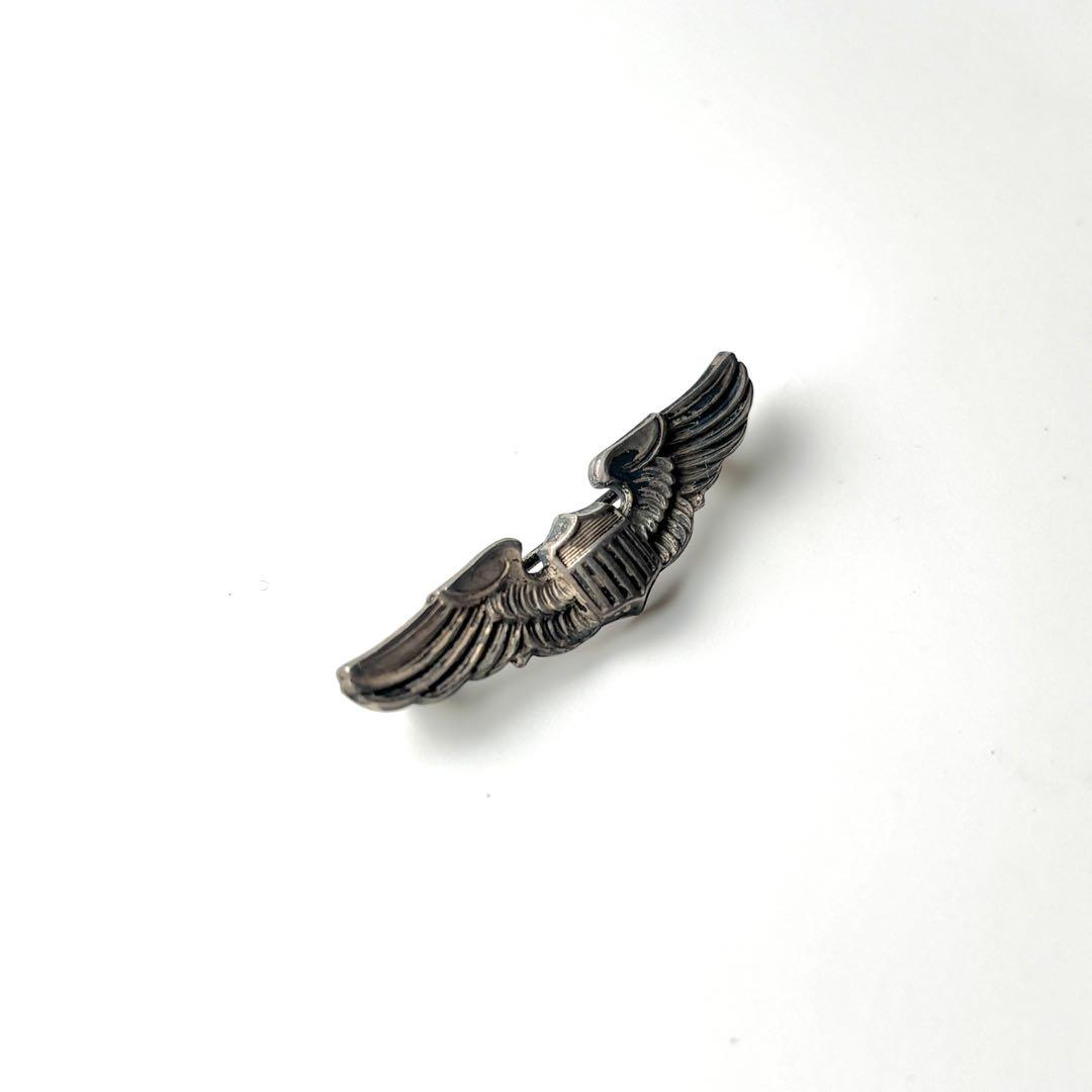 ★１９３０年代＊アメリカ軍＊海軍＊銀製＋金張り製＊パイロット章/ＷＩＮＧ（実物） US NAVY(米海軍) WWII ミリタリー・リング/海軍パイロット