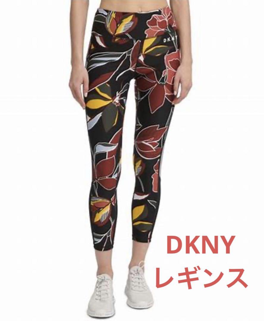DKNY SPORT レギンス/スパッツ　新品未使用タグ付き 新品 M DKNY レディース ロゴ レギンス グレー US-S コストコ