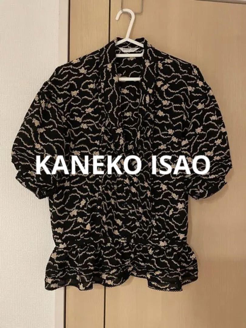 KANEKO ISAO ピンタック 花柄 半袖ブラウス （KANEKO ISAO