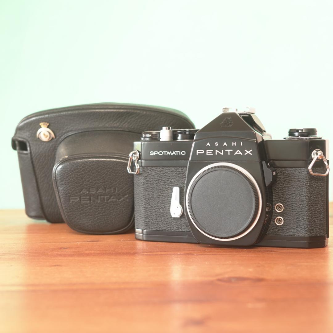 完動品◎ペンタックスSP ブラック ボディ フィルムカメラ ケース付き #97 美品] 完動品◎ペンタックスSP ブラック ボディ フィルムカメラ