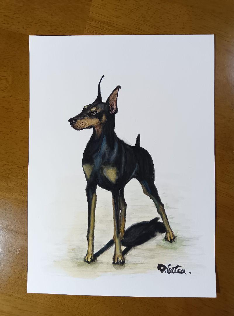 原画 犬 ドーベルマン 墨絵 #132 bloache | Scribble177_20130219 #犬 #dog #ドーベルマン