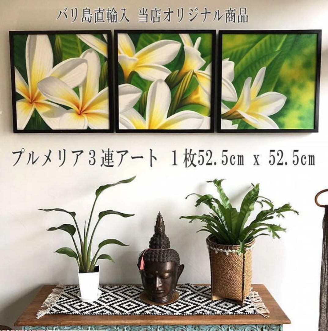 バリアート 絵画 プルメリア ハワイアン アジアンインテリア