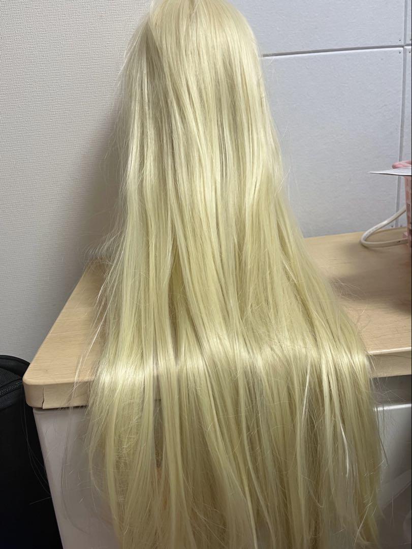 ブロンドロングウィッグ ヘアアレンジ用 フルウィッグ 金髪 ブロンド ロング ウィッグ レディース