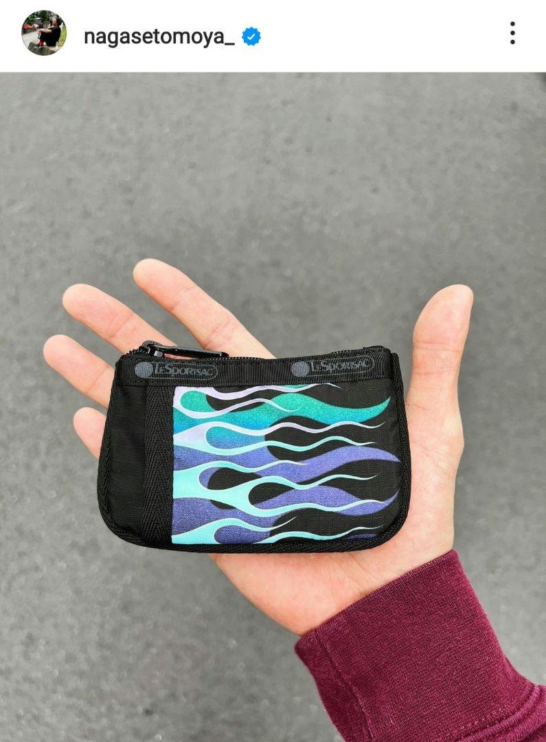 CHALLENGER × LESPORTSAC KEY CARD HOLDER Solid Black Key Card Holder Wallet | LeSportsac
