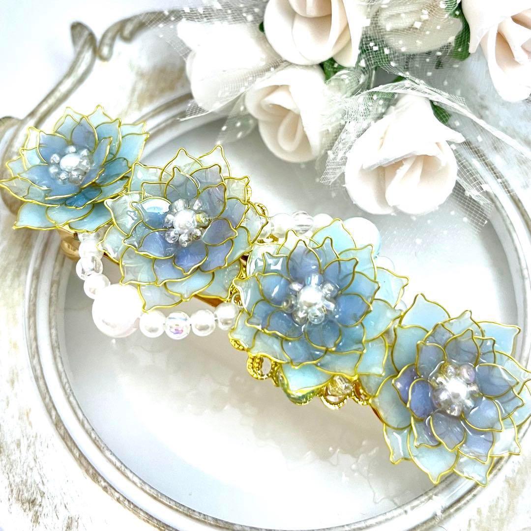 極美品✨アレクサンドル ドゥ パリ カメリア バレッタ フラワー 極美品✨アレクサンドル ドゥ パリ カメリア バレッタ フラワー