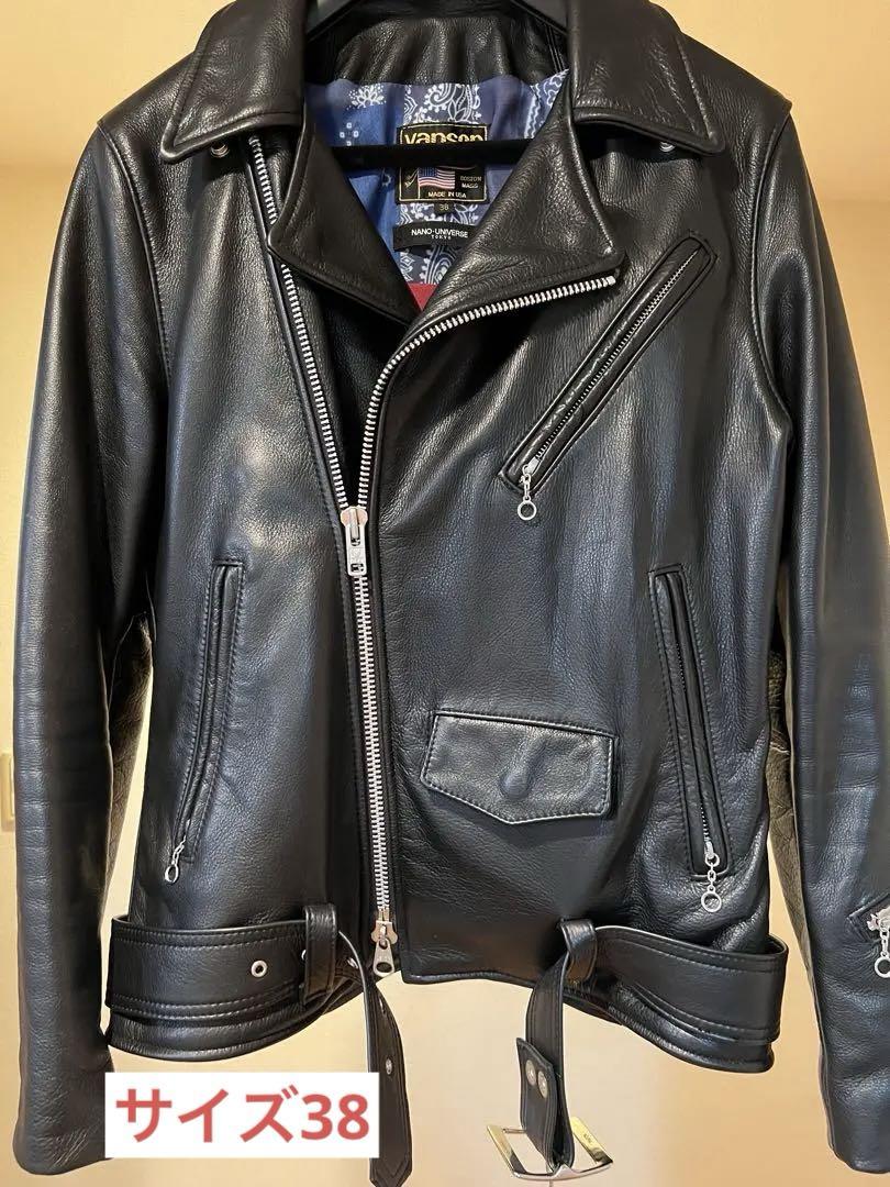 vanson ナノユニバース　別注　ライダースジャケット　サイズ38 vanson ナノユニバース 別注 ライダースジャケット サイズ38