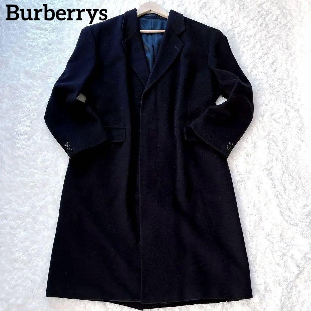 【極美品/M】バーバリー チェスターコート カシミヤ ロング ダークネイビー 極美品/M】バーバリー チェスターコート カシミヤ ロング ダーク
