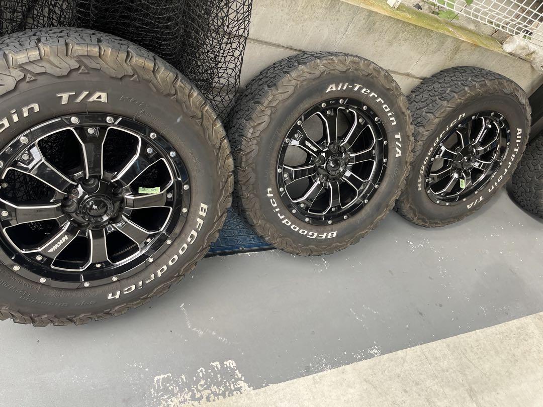 タイヤ・ホイール MKW MK-46 7.00-16 BFGOODRICH T/A KO2 美品】MKW MK-46 16in 7J +35 PCD110 BFグッドリッチ