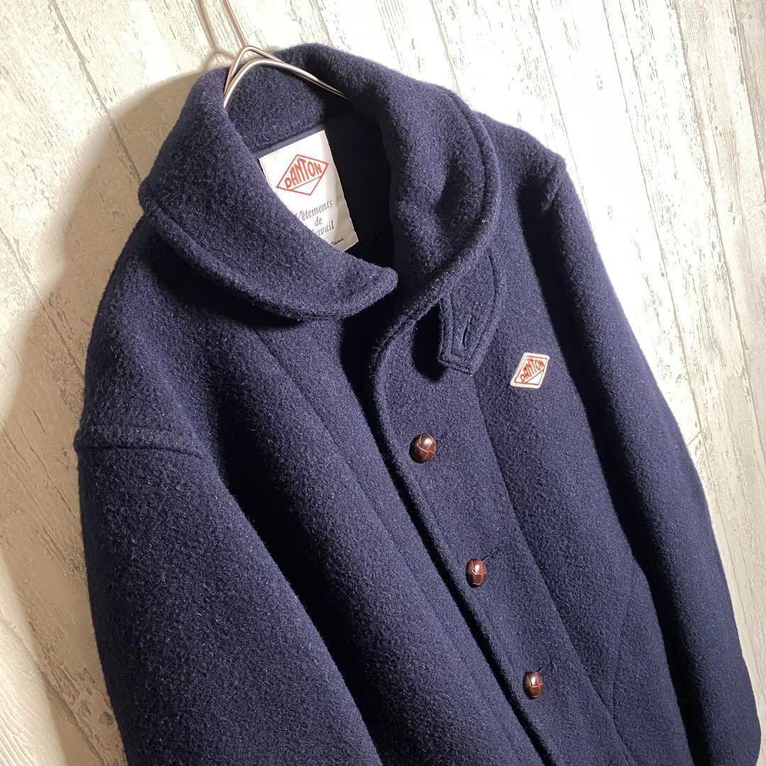 定番デザイン✨美品✨ダントン　ウールモッサコート　Pコート　人気カラー 定番デザイン】ダントン ウールモッサコート Pコート 人気カラー