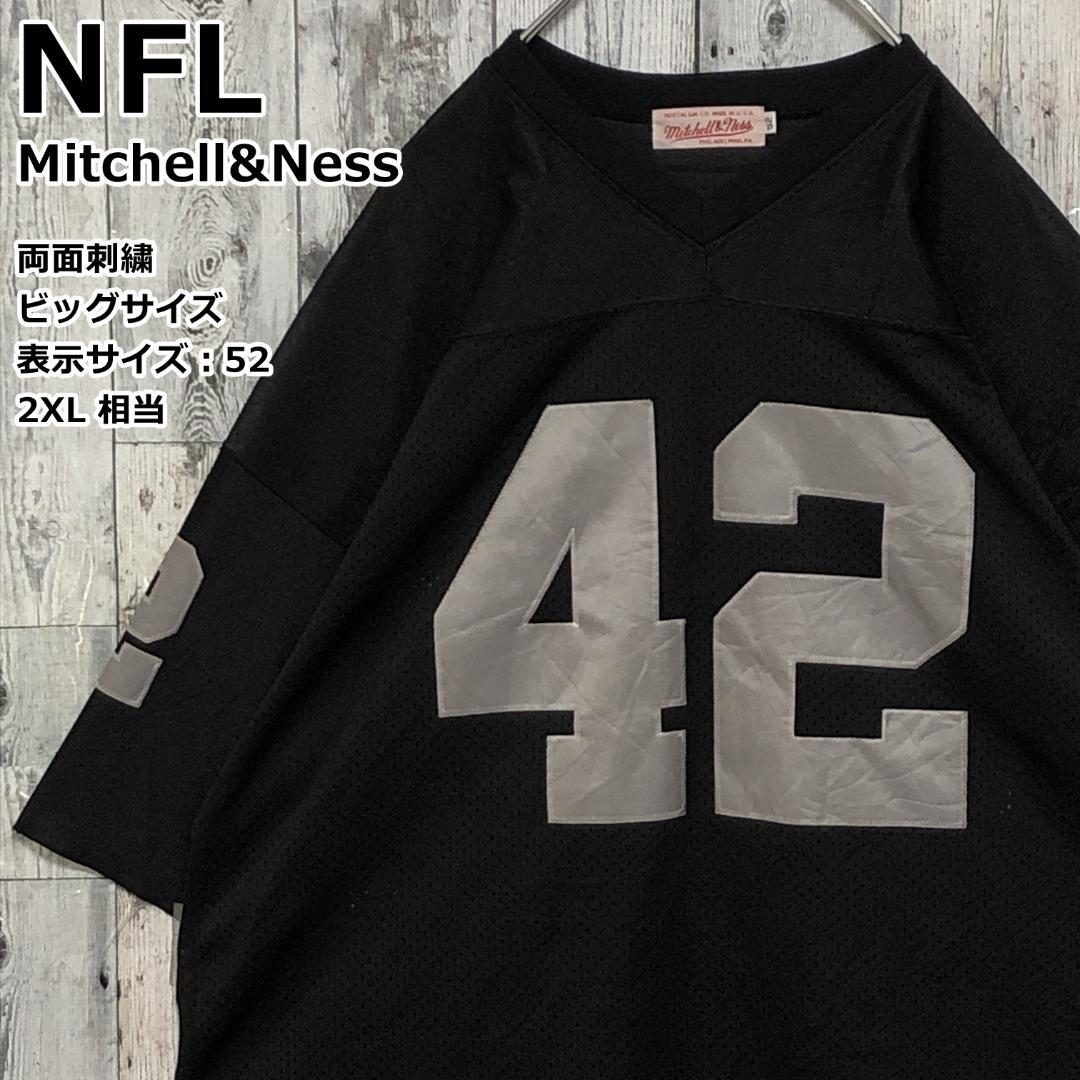 NFLレイダース ミッチェルアンドネス 刺繍 2XL 黒 アメフトゲームシャツ. NFLレイダース ミッチェルアンドネス 刺繍 2XL 黒 アメフト
