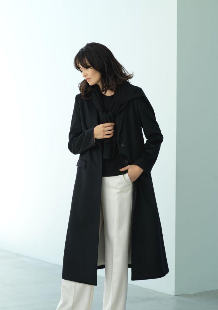 21AW セオリーリュクス　最上級カシミヤ　極上ロングチェスターコート　ブラック COMFORTABLE WINTER COAT | Theory luxe[セオリーリュクス]公式