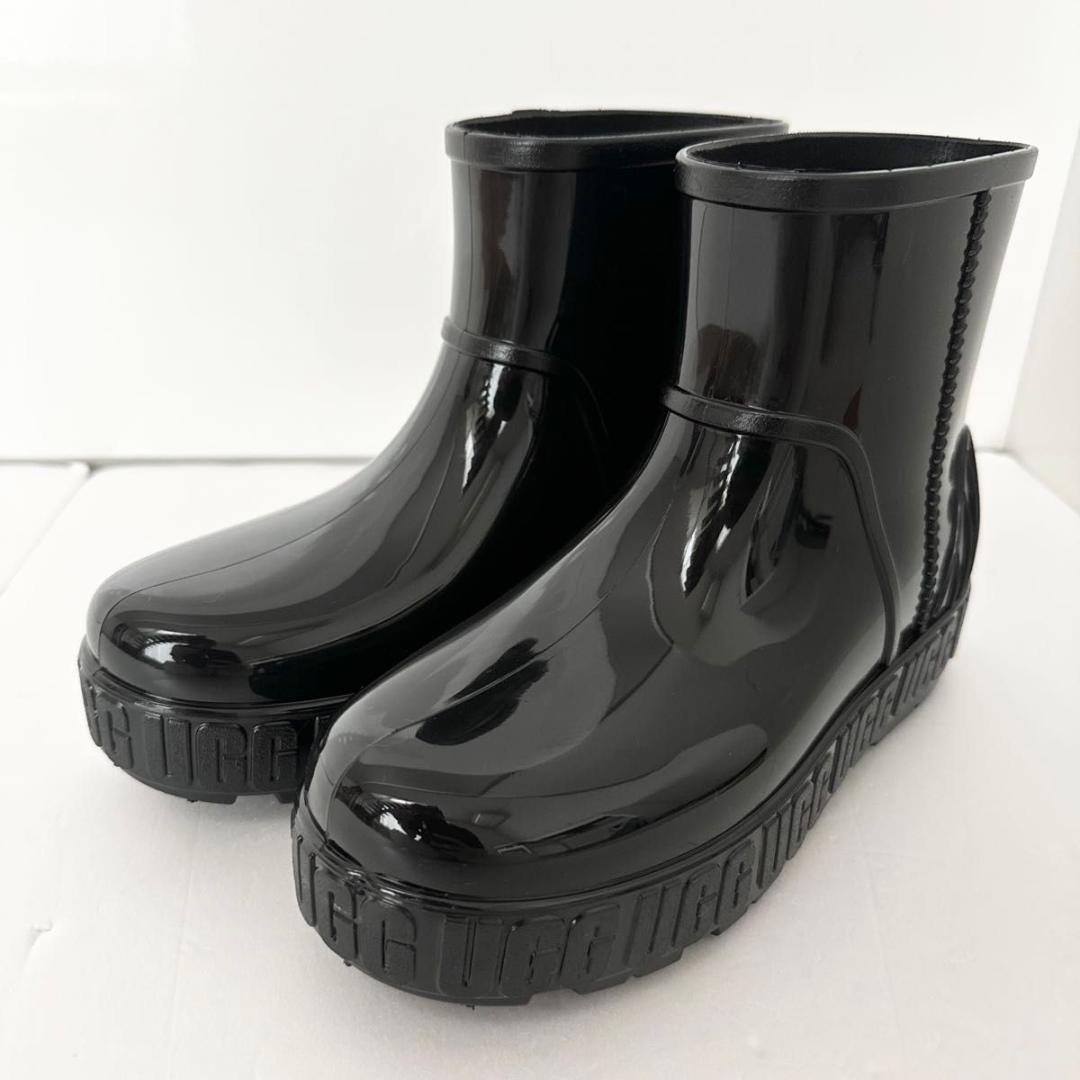 【新品未使用】UGG レインブーツ　24センチ　黒 UGG レインシューズ 24センチ 長靴 ブラック レインブーツ 黒
