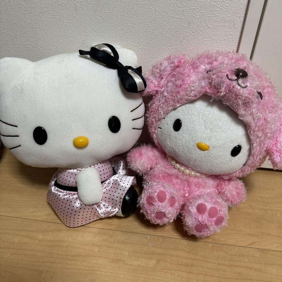 キティ プードル ぬいぐるみ パール ピンク 着ぐるみ レトロ ドット ドレス キティ プードル ぬいぐるみ パール ピンク 着ぐるみ レトロ