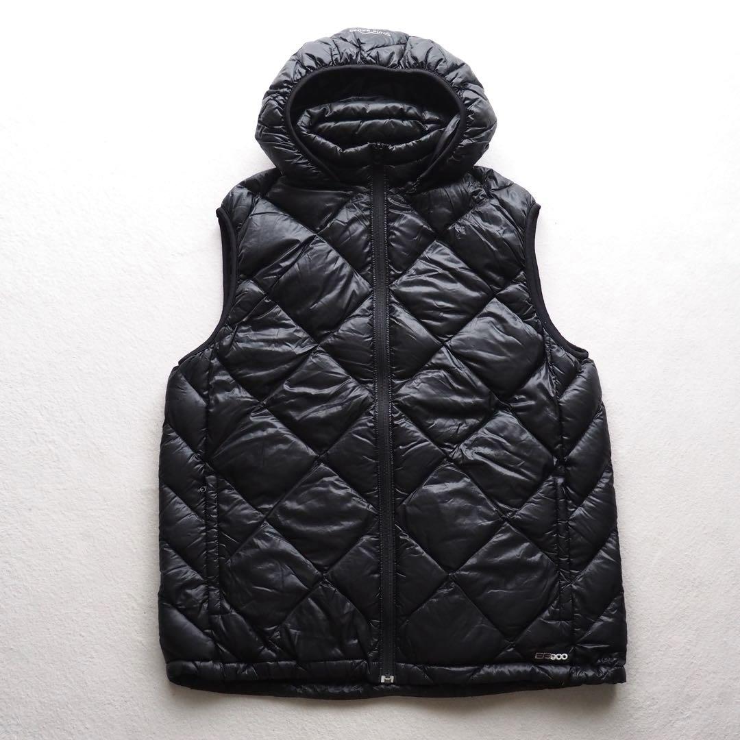 Eddie Bauer 900フィル 2WAYダウンベスト ブラック Lサイズ