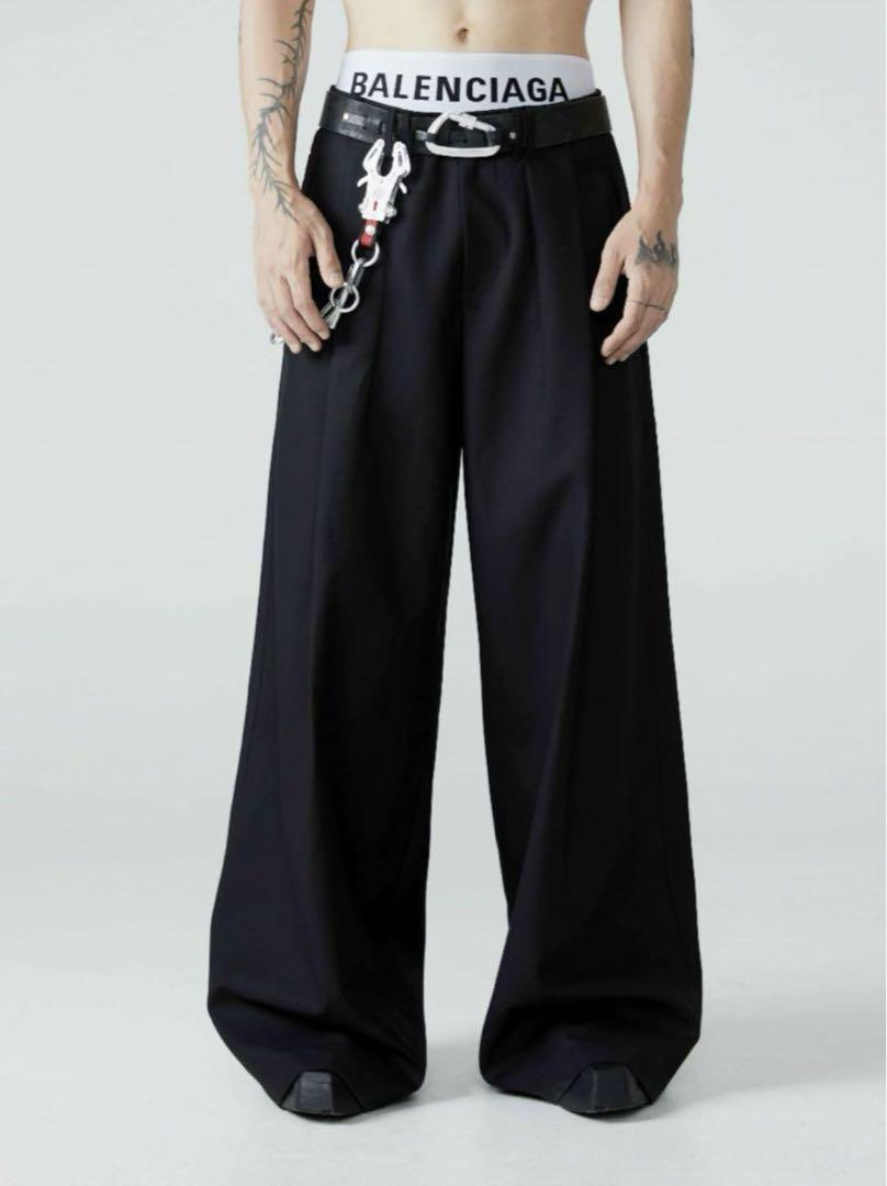 frkm scd 23aw wide leg pants 変形パンツ FRKM SCD ワイドパンツ M（☆お求めやすく価格改定☆ frkm scd
