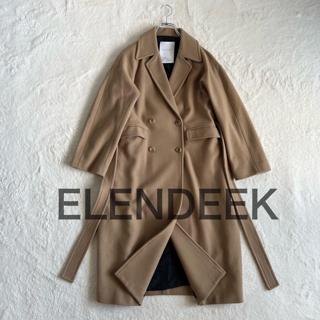 ELENDEEK エレンディーク チェスターコート ダブル Sサイズ キャメル ELENDEEK エレンディーク チェスターコート ダブル Sサイズ