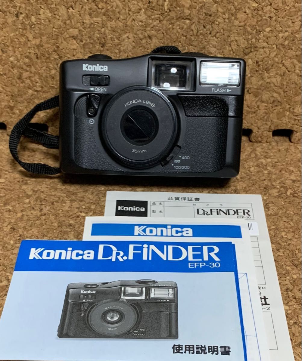111【動作品】KonicaフィルムカメラEFP-30 Konica DR.FiNDER コンパクトフィルムカメラ （C41 未使用
