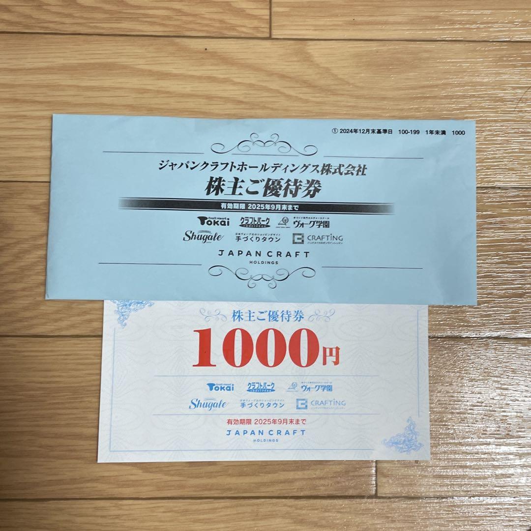 ジャパンクラフトホールディングス　トーカイ株主優待券¥12,000分 ジャパンクラフトホールディングス（旧：藤久ホールディングス