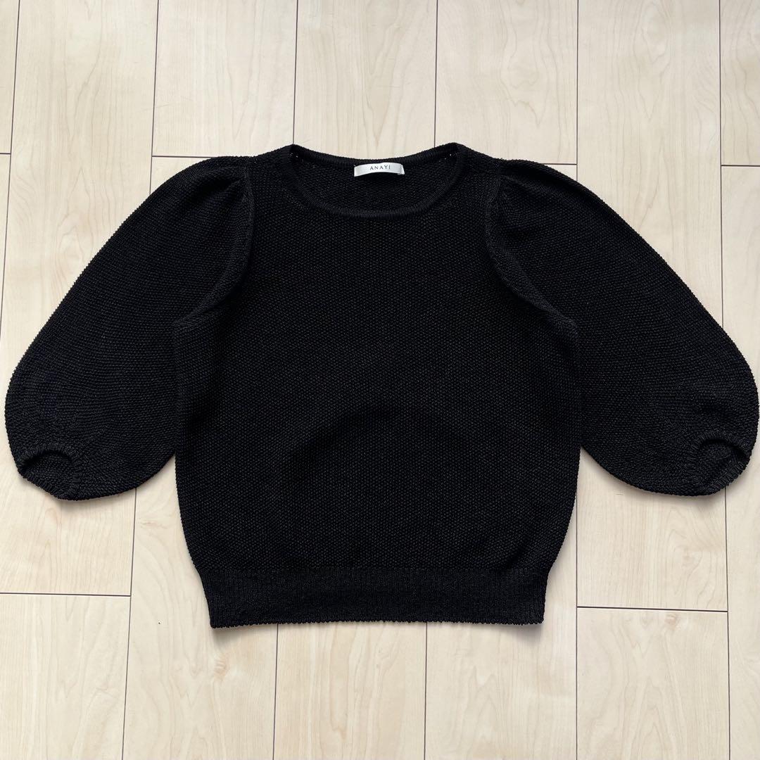 ANAYI アナイ 和紙かのこパフスリーブプルオーバー 黒 36 楽天市場】【SALE／60%OFF】和紙かのこパフスリーブプルオーバー