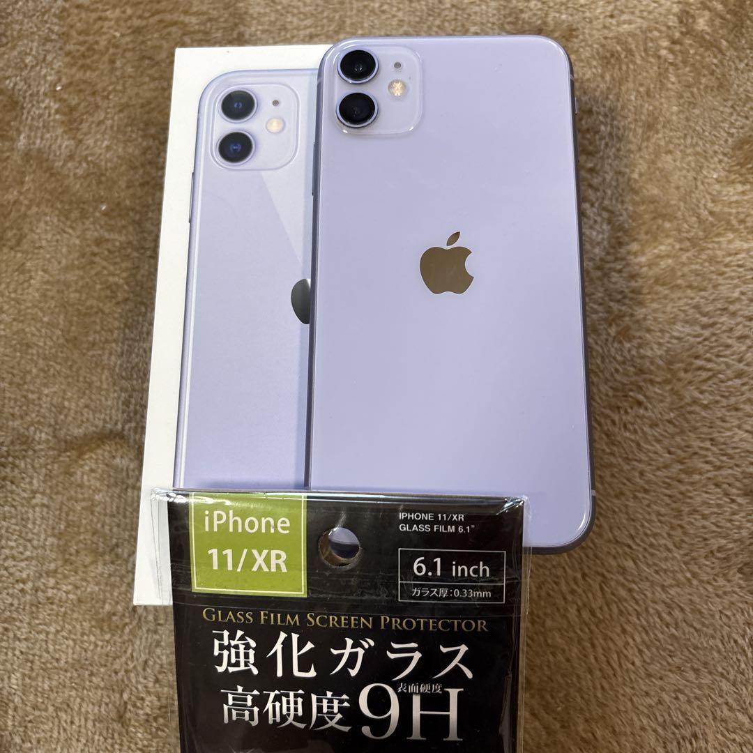 iPhone 11 パープル 64GB 85% 美品（iPhone11 パープル