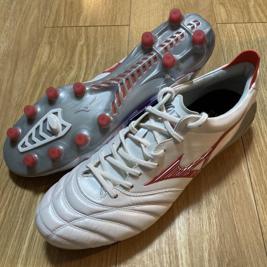 ミズノ　モレリア　ネオ4サッカーシューズ スパイク ホワイト/レッド モレリア NEO 4 JAPAN ホワイト×レッド ミズノサッカースパイク