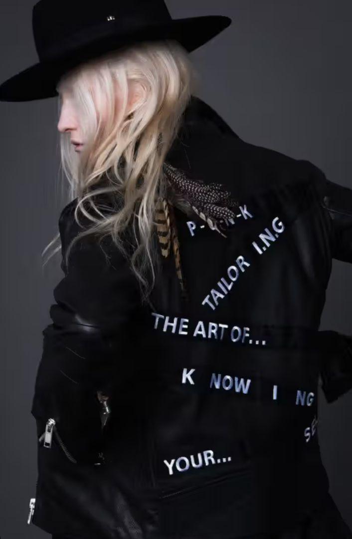 ART COMES FIRST バックデザイン レザー ライダースジャケット
