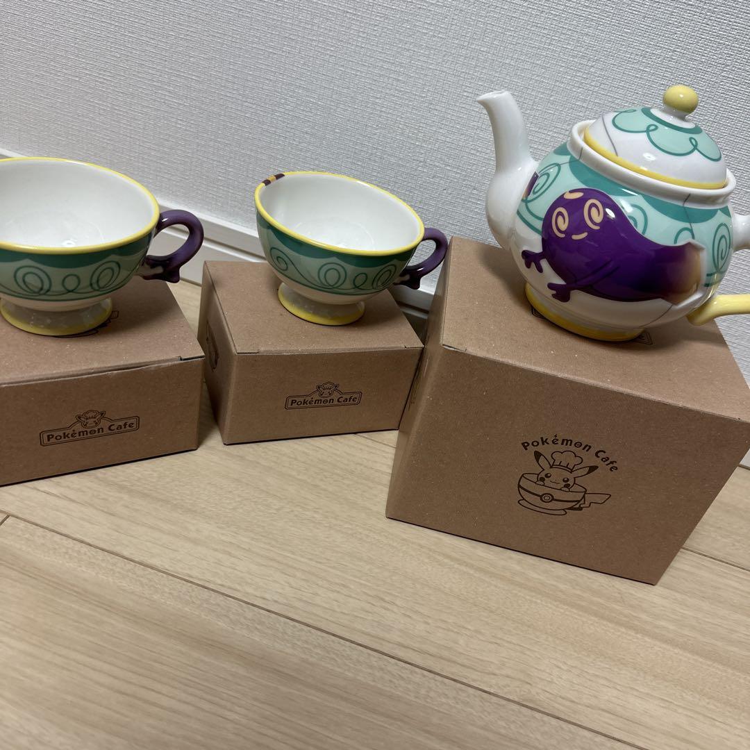 ポケモンカフェ ポットデス ティーポット 1個 ヤバチャ ティーカップ 2個 ポケモンカフェ ポットデス ティーポット 1個 ヤバチャ ティー