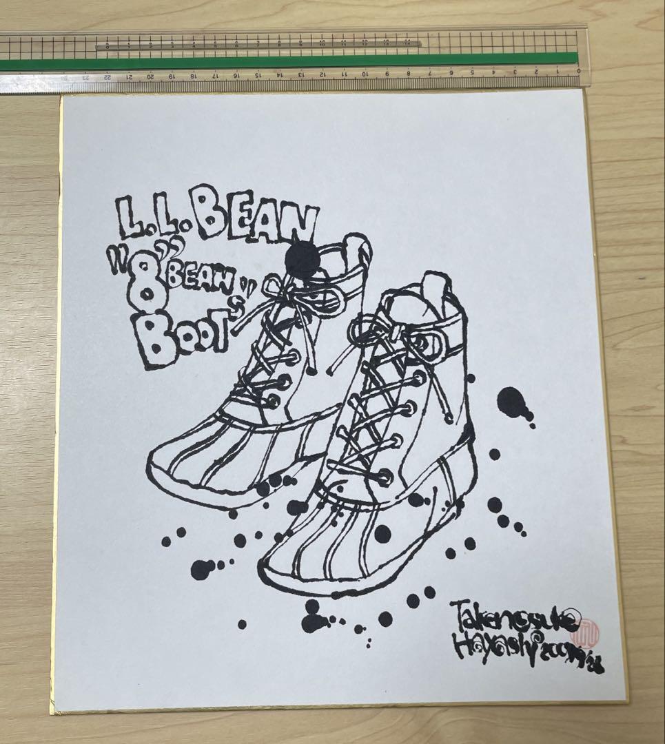 ◯週末特価●イラスト原画●ペン画●ブーツ● ◯週末特価○イラスト原画○ペン画○ブーツ○ （靴の設定描画を