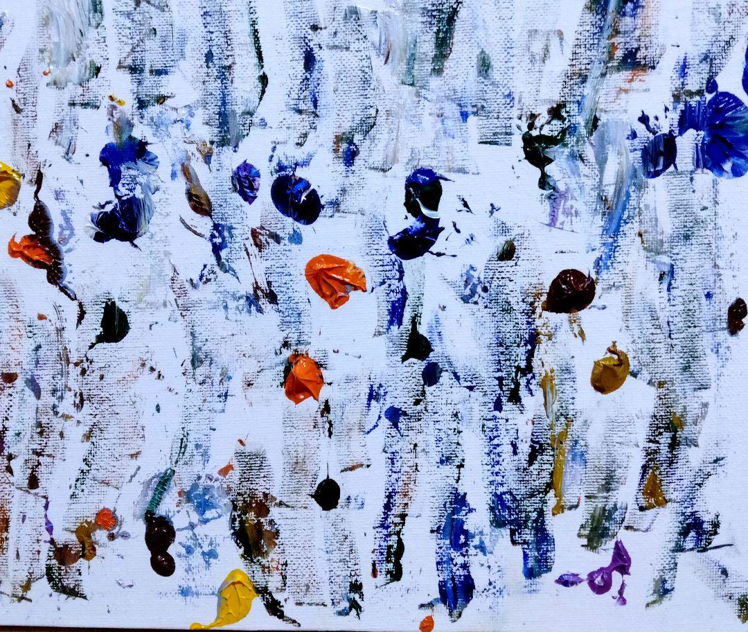 油彩画 抽象画【夢の中】 （抽象画油絵。アート筆水彩。近現代の