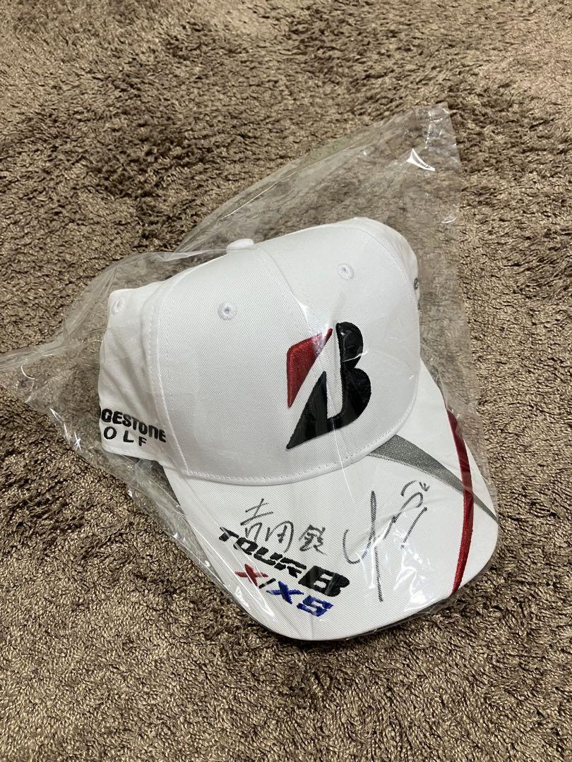 吉田優利さん　ブリヂストン Tour B キャップ　 サイン入り 吉田優利 ゴルフ キャップ 帽子 ブリヂストン サイン入り - メルカリ