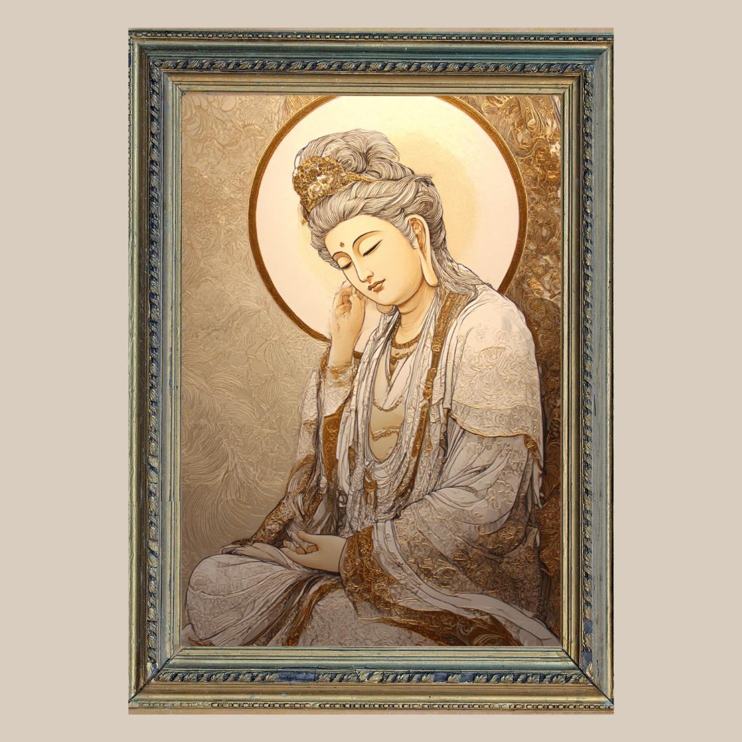 浄化と祈り✨弥勒菩薩✨No.5【開運•風水•絵画風•ヒーリング