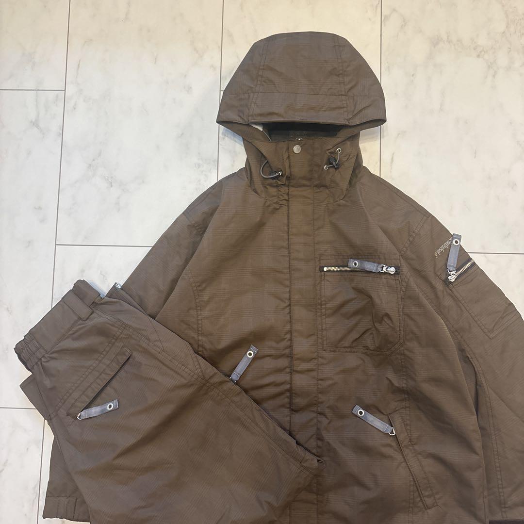 T&C SURF スノーボードウェア　上下セット　ブラウン　セットアップ ポンタぺス スノーボードウェア メンズ レディース スキーウェア