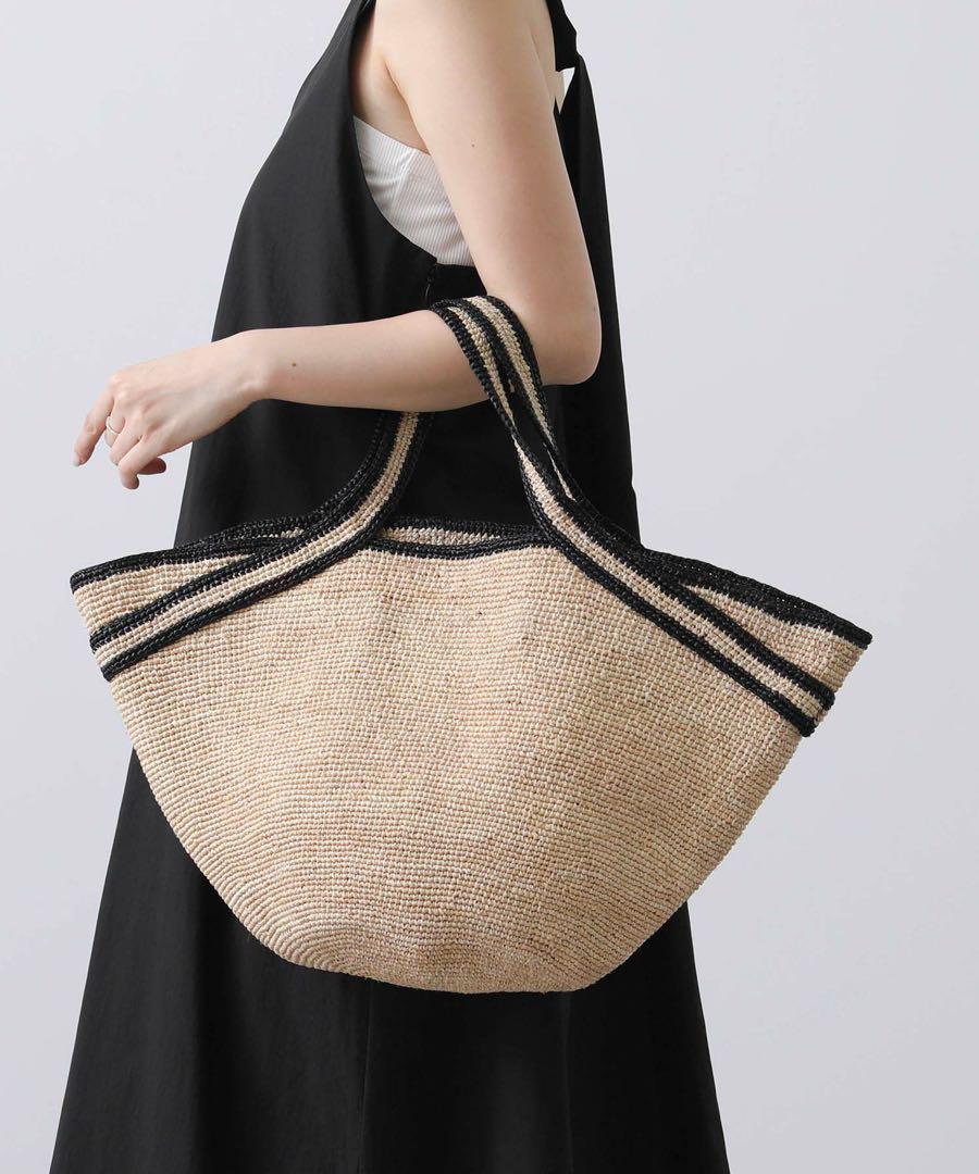 Gready Brilliant waveラフィア配色バッグ（ユー U panier d