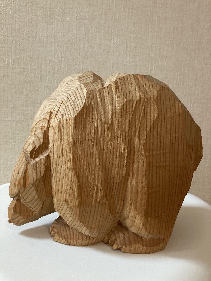 柴崎重行　八雲　木彫熊　木彫り　美品　エンジュ めっちゃいいな、この柴崎熊（展示品）。 販売熊の追加もある