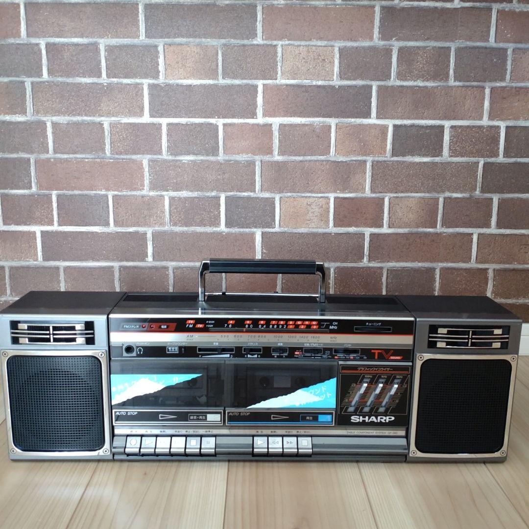 【ジャンク】SHARP ラジカセ GF-340　美品 ブラック Yahoo!オークション - Sharp シャープ ダブルカセット CD