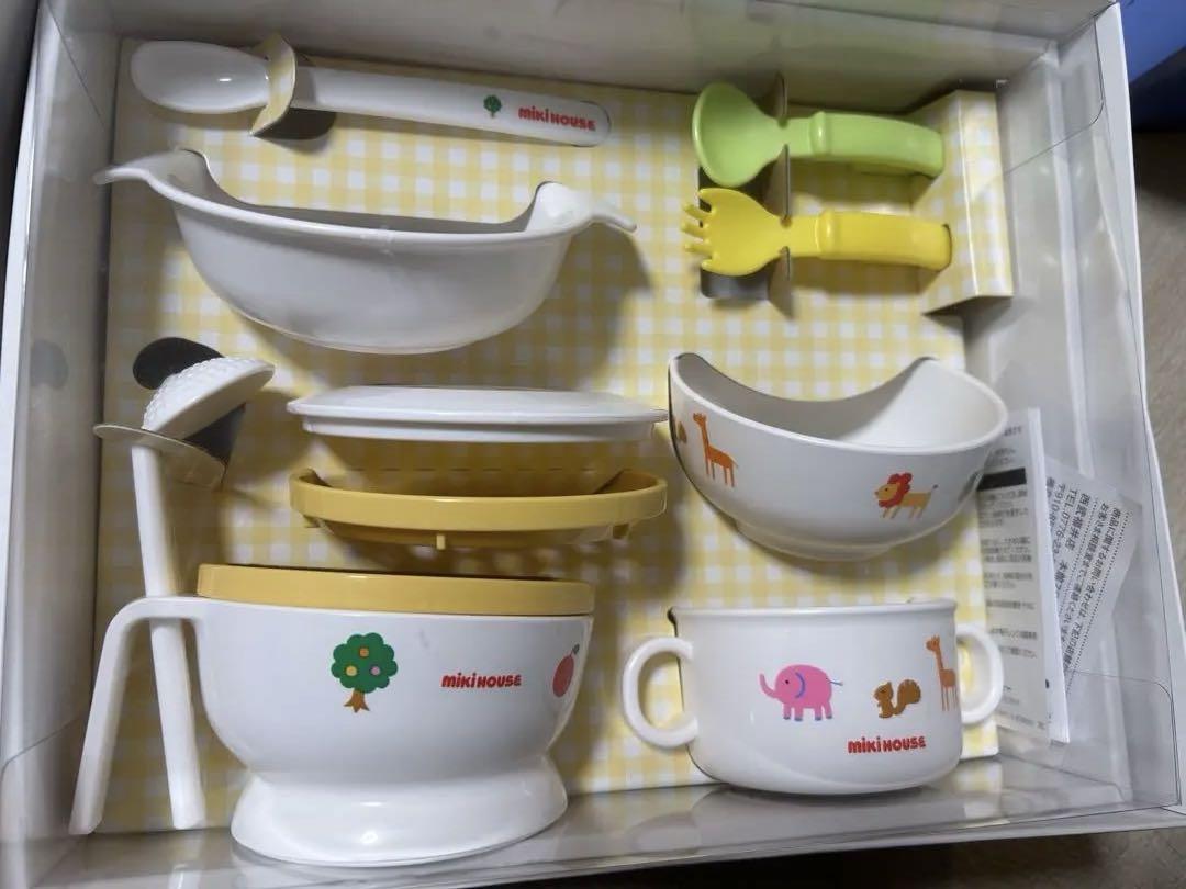 【完品未開封】ミキハウス テーブルウェアセット バースデー ベビー食器 ギフト MIKI HOUSE ミキハウス テーブルウェアセット 出産祝い ギフト
