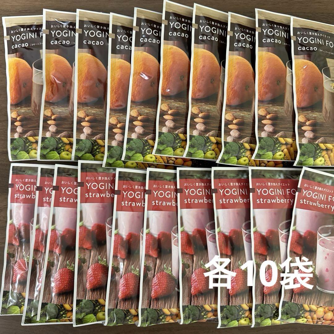 LAVA ヨギニーフード100 カカオ 6袋 +ストロベリー4袋　計10袋 Yoganic Life ヨギーニフード100 ストロベリー: 美容・健康LAVA