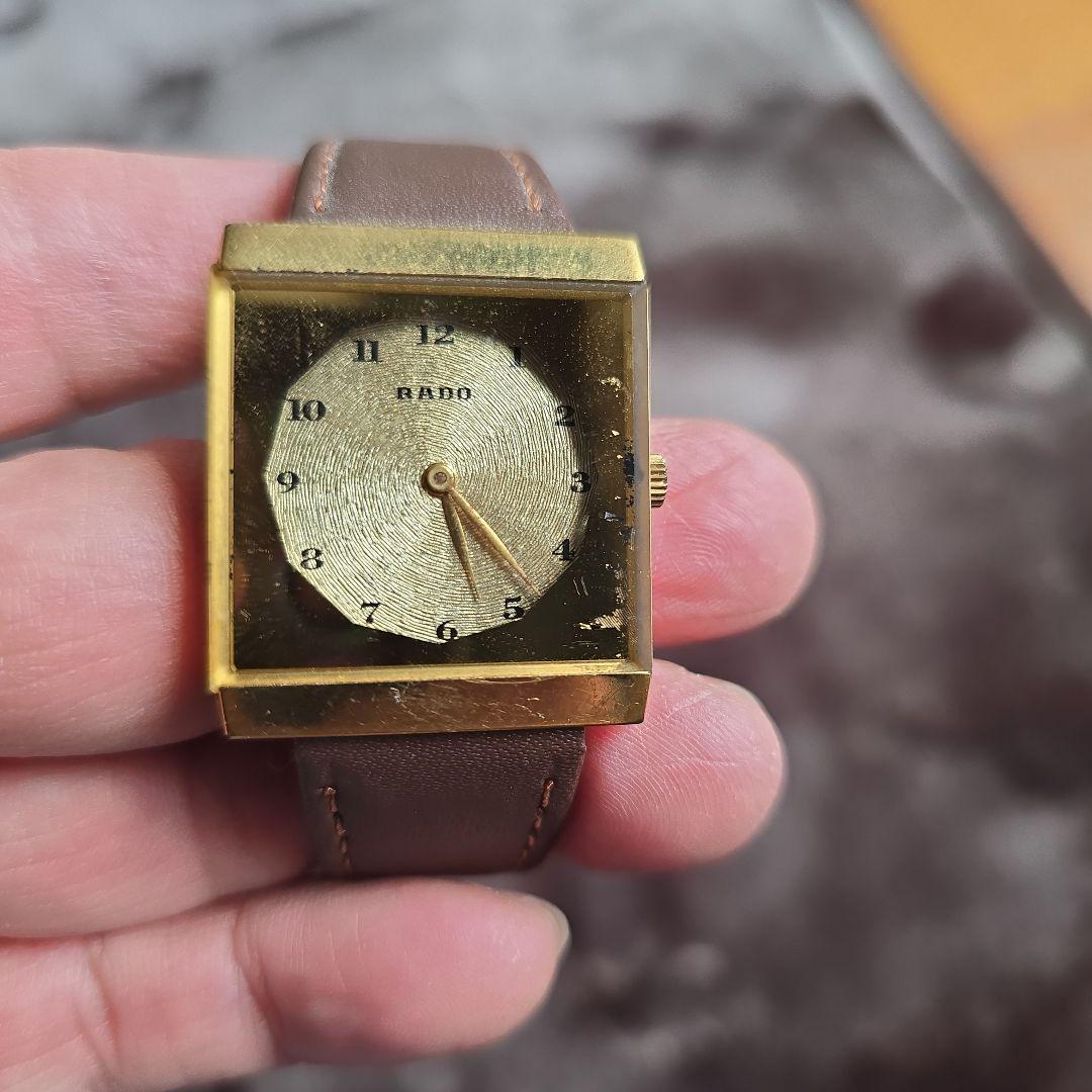 Rado 手巻き時計 ゴールド スクエア（ヴンテージ ラドー RADO