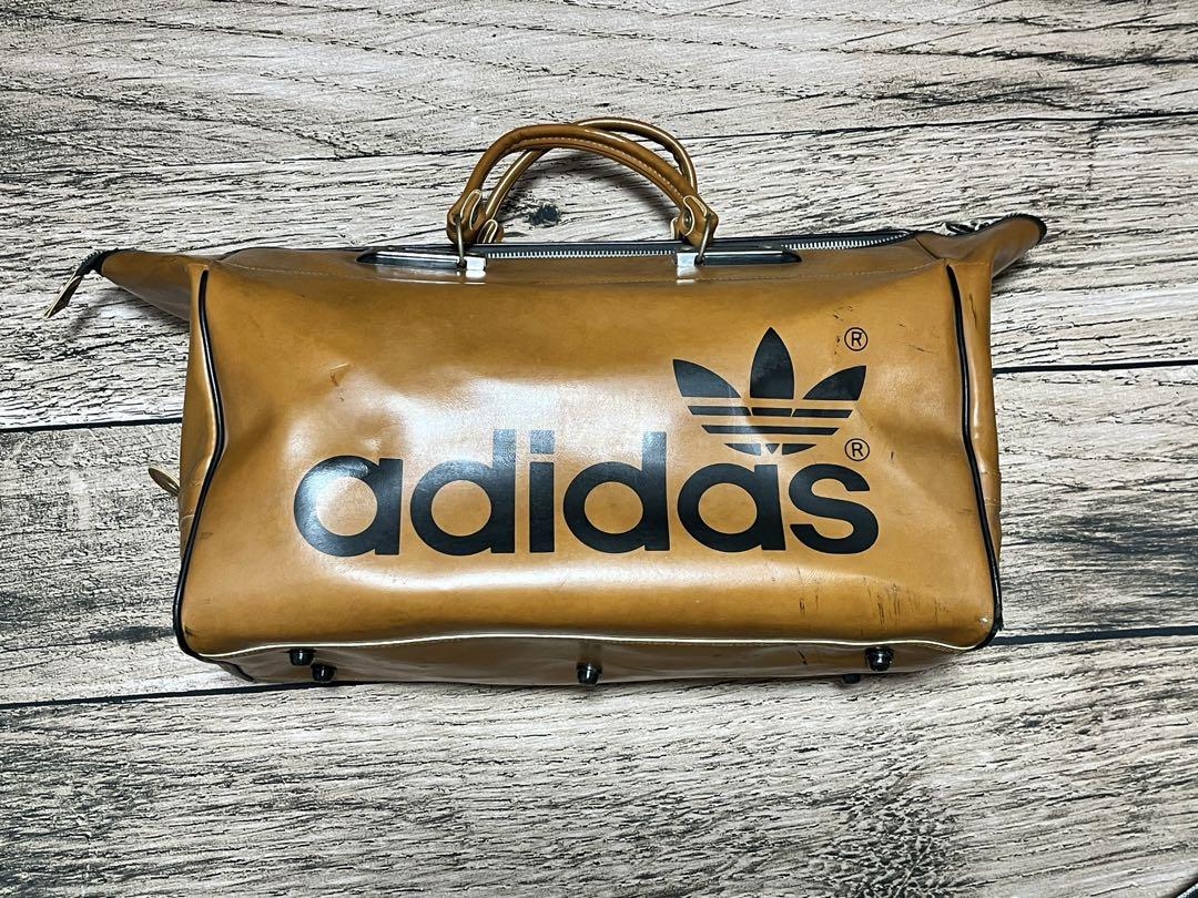 adidas ボストンバック レザー調（好配色！70'sアディダスadidas