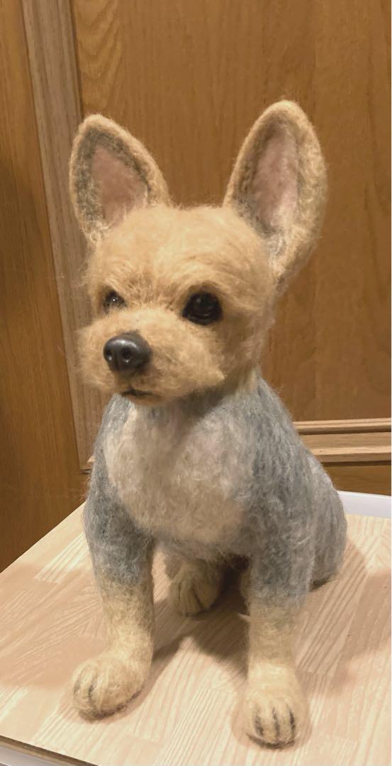 羊毛フェルト　ヨークシャテリア　ハンドメイド　犬　な〜に？ ヨークシャテリアの羊毛フェルト 犬 - CHAI♡HIMA'S GALLERY