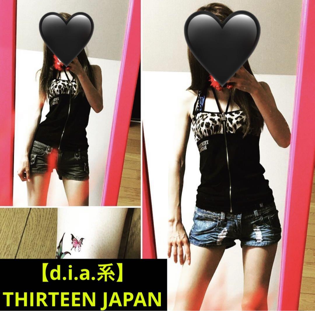 THIRTEENJAPAN ヒョウ柄 キャミ 【平成ギャル】d.i.a.系