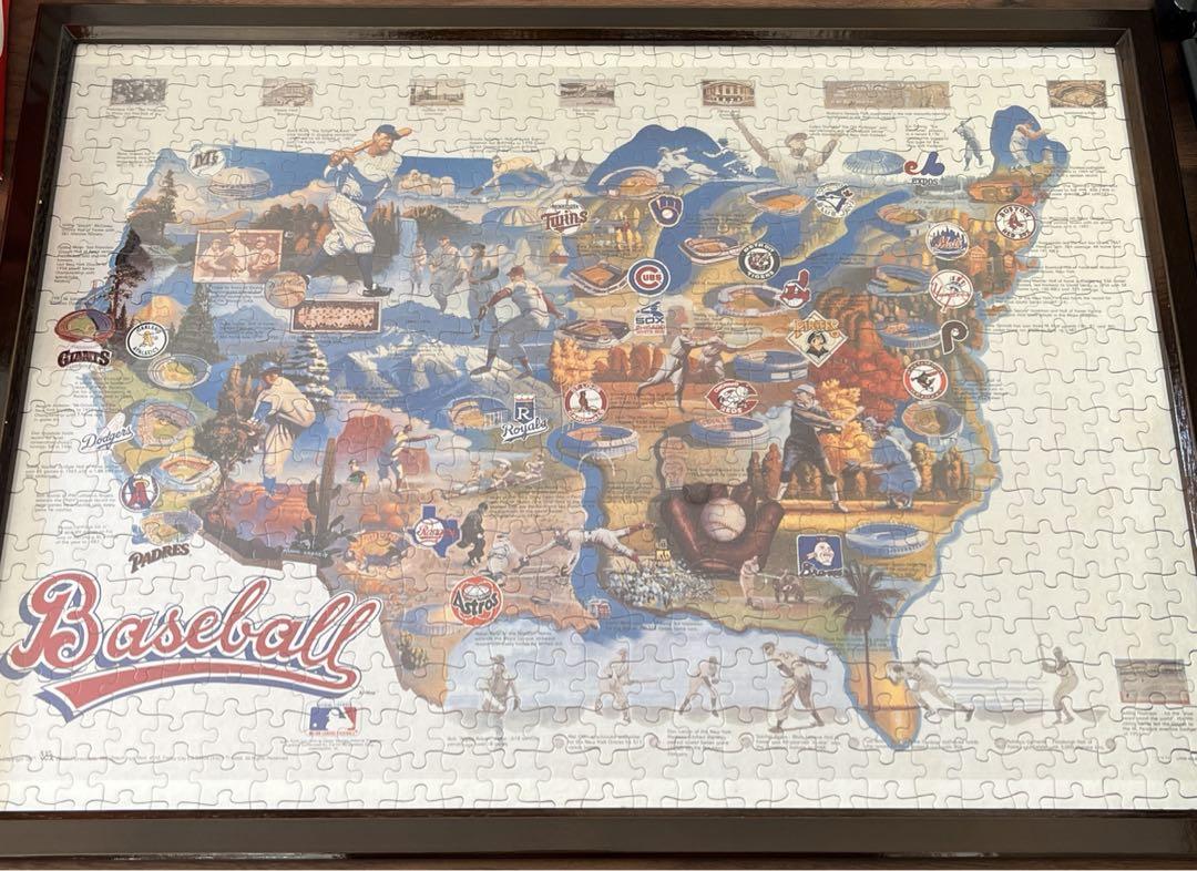 訳あり商品 希少！メジャーリーグ パズル完成品 BASEBALLMAP USA その他