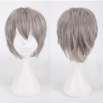 グレー ショートウィッグ 
人毛とアクリル
専用ケース付き グレー】コスプレ ウィッグ ショートボブ アニメ 灰色 銀髪 b